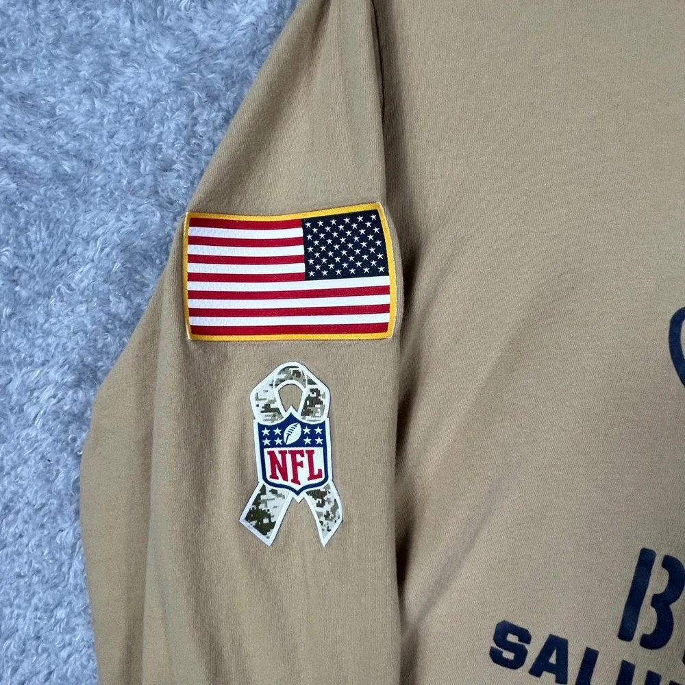 Nike Denver Broncos Salute to Service Long Sleeve T Shirt Men‎ Medium Tan NFL